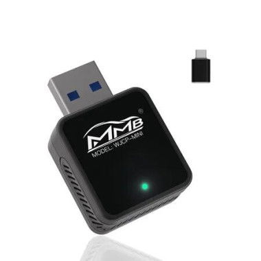 Mini Wireless Carplay Adapter, Carplay Wireless Adapter for Apple iPhone, Plug and Play, Smallest, Fastest for Converts Wired Carplay to Wireless Carplay