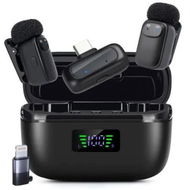 Detailed information about the product Mini Wireless Lavalier Microphone for iPhone Android PC 3-Level Noise Cancellation,Plug Play Lapel Mic for Video Recording Live Streaming