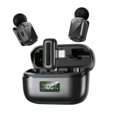 Mini Wireless Lavalier Microphone for iPhone Android, Plug and Play Lapel Mic for Video Recording/Live /Streaming/Podcast/Interview