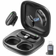 Detailed information about the product Mini Wireless Microphone for iPhone/Android/PC/Tablets,Lapel Mics with USB-C Lightning Plug,AI Noise Cancelling with Charging Case for Stream,Vlog