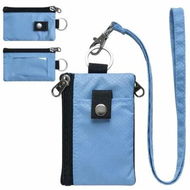 Detailed information about the product Minimalist RFID Blocking Small Wallet with ID Window,WaterResistant Zip Id Case Wallet with Lanyard Keychain for Cards,Cash,Travel,Women,Men (Light Blue)