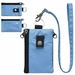 Minimalist RFID Blocking Small Wallet with ID Window,WaterResistant Zip Id Case Wallet with Lanyard Keychain for Cards,Cash,Travel,Women,Men (Light Blue). Available at Crazy Sales for $14.99