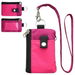 Minimalist RFID Blocking Small Wallet with ID Window,WaterResistant Zip Id Case Wallet with Lanyard Keychain for Cards,Cash,Travel,Women,Men (Pink). Available at Crazy Sales for $14.99