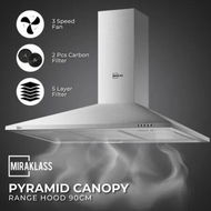 Detailed information about the product MIRAKLASS Pyramid Rangehood 90cm