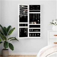 Detailed information about the product Mirror Jewellery Cabinet Wall Mounted White 37.5x10x106 cm