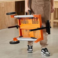 Detailed information about the product Miter Saw Stand with Tabletop and Wheels 330lbs Load Capacity Adjustable