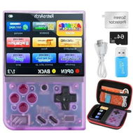 Detailed information about the product Miyoo Mini Plus Retro Handheld Game Console with 10000+ Classic Games, 64G TF Card, 3.5-inch Screen, Portable Rechargeable Open Source Emulator for Customizable Gaming, WiFi Support(Purple)