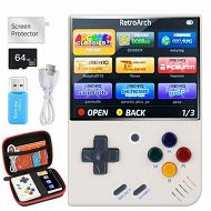 Detailed information about the product Miyoo Mini Plus,Retro Handheld Game Console with 64G TF Card,Support 10000+Games,3.5-inch Portable Rechargeable Open Source Game Console Emulator with Storage Case,Support WiFi (White)