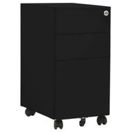 Detailed information about the product Mobile File Cabinet Black 30x45x59 cm Steel