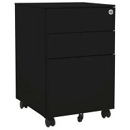 Detailed information about the product Mobile File Cabinet Black 39x45x60 cm Steel