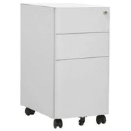 Detailed information about the product Mobile File Cabinet Light Grey 30x45x59 cm Steel