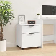 Detailed information about the product Mobile File Cabinet with Wheels White 45x38x54 cm Engineered Wood