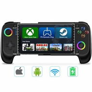 Detailed information about the product Mobile Gaming Controller for Iphone/Android, Hall Effect Joysticks Wireless Phone Controller with RGB, Suitable for PUBG, Fortnite, Call of Duty Mobile Gamers, Black