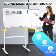 Detailed information about the product Mobile Magnetic Whiteboard Interactive Dry Erase Sliding White Board Large Rolling Wheels Office Classroom Teaching Panel 153cmx60cm Adjustable Writing Angle