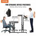 Mobile Standing Desk, 26.4'-44.9' Gas-Spring Height Adjustable Sit-Stand Desk, 360Â° Swivel Wheels (4 Lockable) Home Office Rolling Laptop Table & 0-45Â° Tiltable Desktop, 2 Hooks, 40LBS Loading. Available at Crazy Sales for $139.95