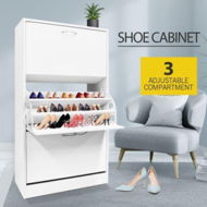 Detailed information about the product Modern 3-Drawer Shoe Cabinet Shoe Organizer Rack