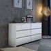 Modern 6 Drawer Chest Dresser High Gloss Storage Cabinet Wood Bedroom Furniture - White. Available at Crazy Sales for $199.97