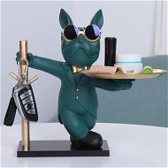 Detailed information about the product Modern Bulldog Statue With Tray Candy Dish Desk Organizer Ornament For Living Room Tabletop Home Decoration-Green