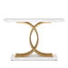 Modern Console Table Coffee Narrow Sofa Side Desk Storage Rack Display Marble White Accent Hall Living Room Office Entry Office Furniture 100x30x80cm. Available at Crazy Sales for $129.95