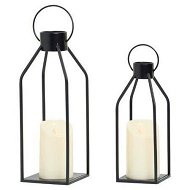 Detailed information about the product Modern Farmhouse Lantern Decor - Black Metal Candle Lanterns Living Room Decor - Lanterns Decorative W/ Timer Flickering Candles For Home Decor - Indoor/Outdoor/Table/Fireplace Mantle Decor (2 Pack)