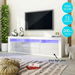 Modern TV Unit Cabinet Wood Entertainment Stand High Gloss Front RGB LED 200CM. Available at Crazy Sales for $180.58