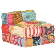 Detailed information about the product Modular Pouffe Patchwork Fabric