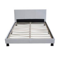 Detailed information about the product Monica White PU Leather Double Bed