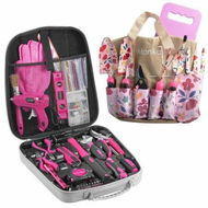 Detailed information about the product Monika Pink Tool Combo Portable Household Tool Set & Piece Gardening Tool Kit