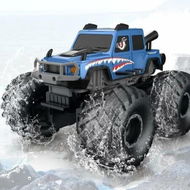 Detailed information about the product Monster Truck Toys Amphibious Remote Control Car, Waterproof RC Trucks 2.4GHz All Terrain Off-Road Pickup Toy RC Car for Boys and Girls (Blue)