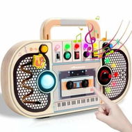 Detailed information about the product Montessori Busy Board Toys Wooden Sensory with Musical LED Lights Switches Motor Skills Developmental Educational Toy for Kids Ages 3+