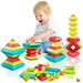 Montessori Stacking Building Blocks Toys,Educational Stem Sensory Toys For Preschool, Gifts For Kids 3+. Available at Crazy Sales for $19.99