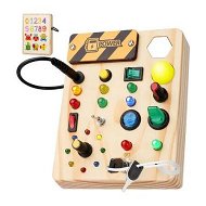Detailed information about the product Montessori Toddler Busy Board, 27 LED Lights Montessori Toys for 3 to 7 Year Old, Wooden Sensory Toy for Boys and Girls Gifts