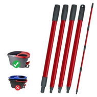 Detailed information about the product Mop Handle for Ocedar, Spin Mop Handle for O Cedar, 4 Section 30 inch to 58 inch Extendable Mop Handle Replacement for Ocedar, German Threaded Joint