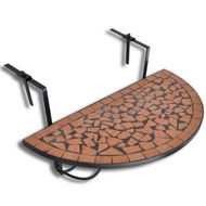 Detailed information about the product Mosaic Balcony Table Hanging Semi-circular Terracotta