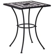 Detailed information about the product Mosaic Bistro Table Black And White 60 Cm Ceramic