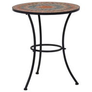 Detailed information about the product Mosaic Bistro Table Orange/Grey 60cm Ceramic.