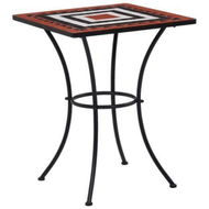 Detailed information about the product Mosaic Bistro Table Terracotta And White 60 Cm Ceramic