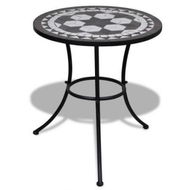 Detailed information about the product Mosaic Table 60 Cm Black And White