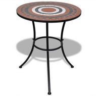 Detailed information about the product Mosaic Table 60 Cm Terracotta/White.