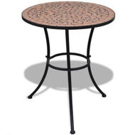 Detailed information about the product Mosaic Table 60 Cm Terracotta