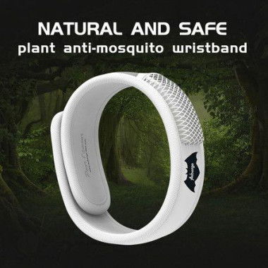 Mosquito Insect & Bug Repellent Wristband - Waterproof Outdoor Pest Repeller Bracelet With Natural Essential Oils (white)