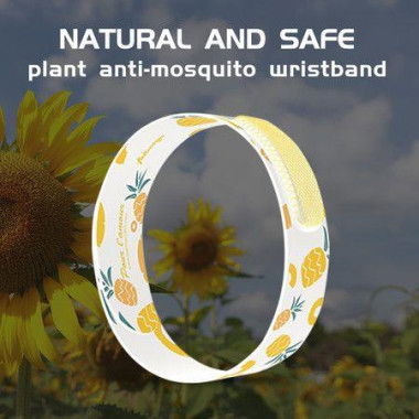 Mosquito Insect & Bug Repellent Wristband - Waterproof Outdoor Pest Repeller Bracelet With Natural Essential Oils (yellow)