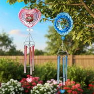 Detailed information about the product Mothers Day Wind Chimes Iron Stained Glass Outdoor Indoor Home Garden Window Yard Patio Lawn Decoration Mom Day Housewarming Christmas Birthday Gift