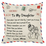 Detailed information about the product Mothers Gift To Her Daughter: Pillow Covers For Daughter - Envelope Decorative Square Throw Pillow Case For Holiday Birthday Gifts (for Daughter)