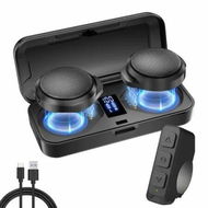 Detailed information about the product Motorcycle Helmet Headsets Bluetooth 5.3,Real Wireless Hands-Free Kit with Charging Box and Remote Control,Suitable for Riding,Skiing,Climbing