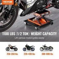 Detailed information about the product Motorcycle Lift ATV Scissor Jack Dolly 1100 lbs Wide Deck & Hand Crank