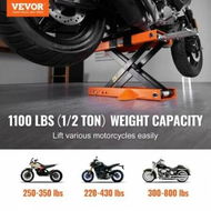 Detailed information about the product Motorcycle Lift Scissor Jack Stand 1100 Lb with Saddle ATV Lift Dirt Bike