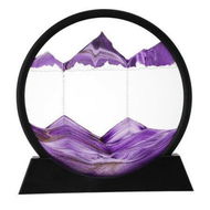 Detailed information about the product Moving Sand Art 3D Dynamic Sand Art Liquid Motion Round Glass 3D Deep Sea Sandscape Relaxing Home And Office Decorations (Purple 18cm)