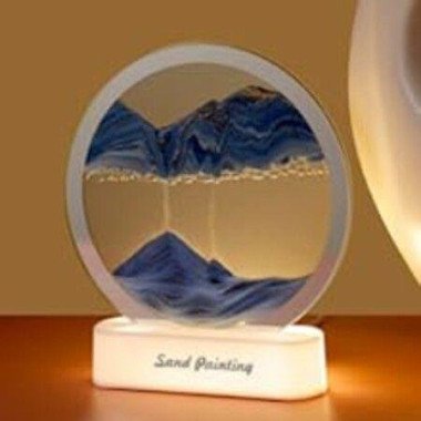 Moving Sand Art Picture With Light 3d Kinetic Art Sand Sandscape In Motion Display For Home Decor Office Black