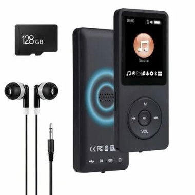 MP3 Player with Bluetooth 5.2 HiFi Sound,with Built-in Speaker/FM Radio/Voice Recorder/E-Book,Lossless Sound Multifunctional Mini Design